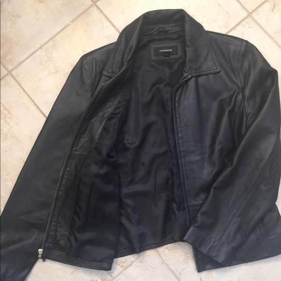 colebrook essentials leather coat